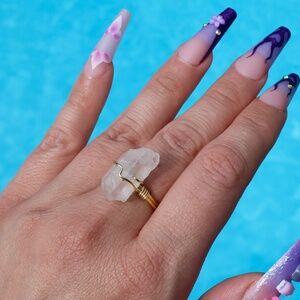 Quartz Crystal Ring | Adjustable Ring | Crystals